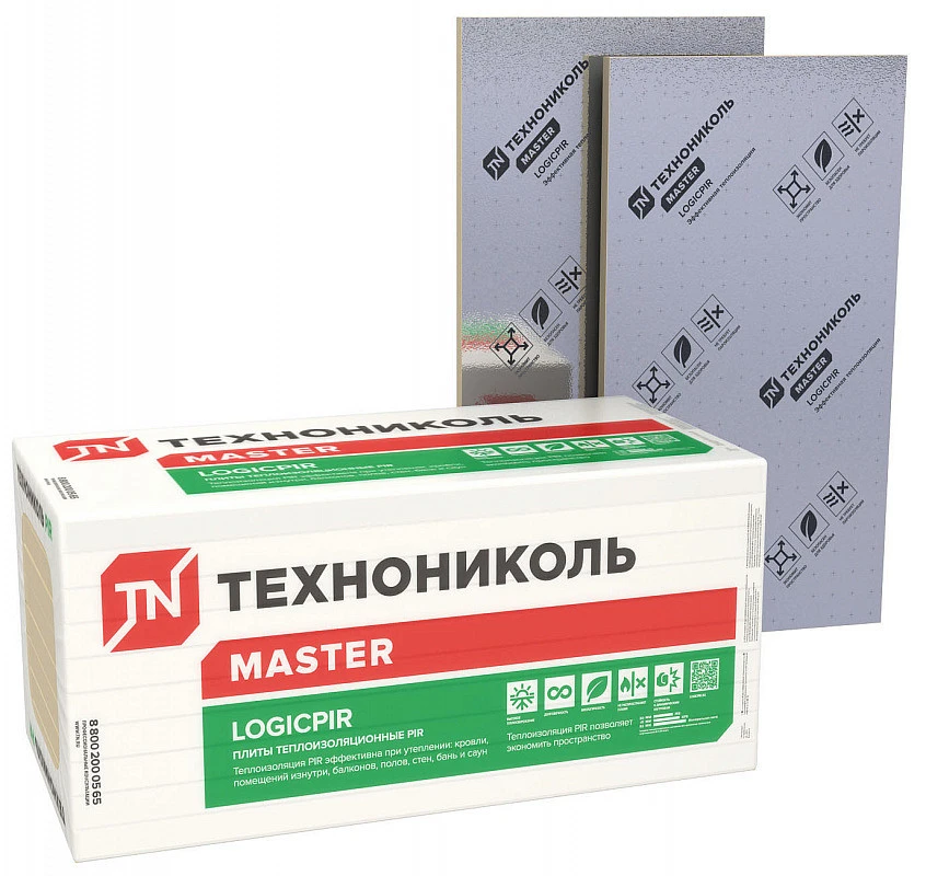 Теплоизоляционная плита PIR LOGICPIR Ф/Ф L 1190х590х30 (8 плит) 5.62м2 купить в Хабаровске