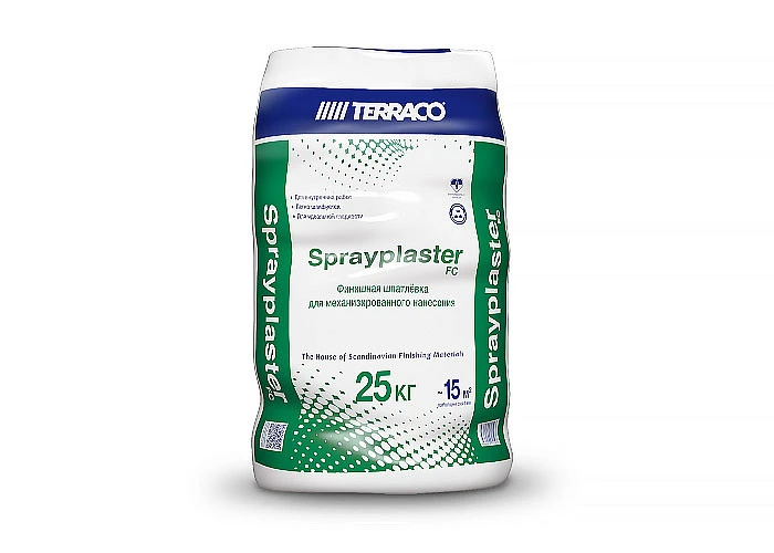 Финишная шпатлёвка для механизированного нанесения Sprayplaster FC 25кг купить в Хабаровске