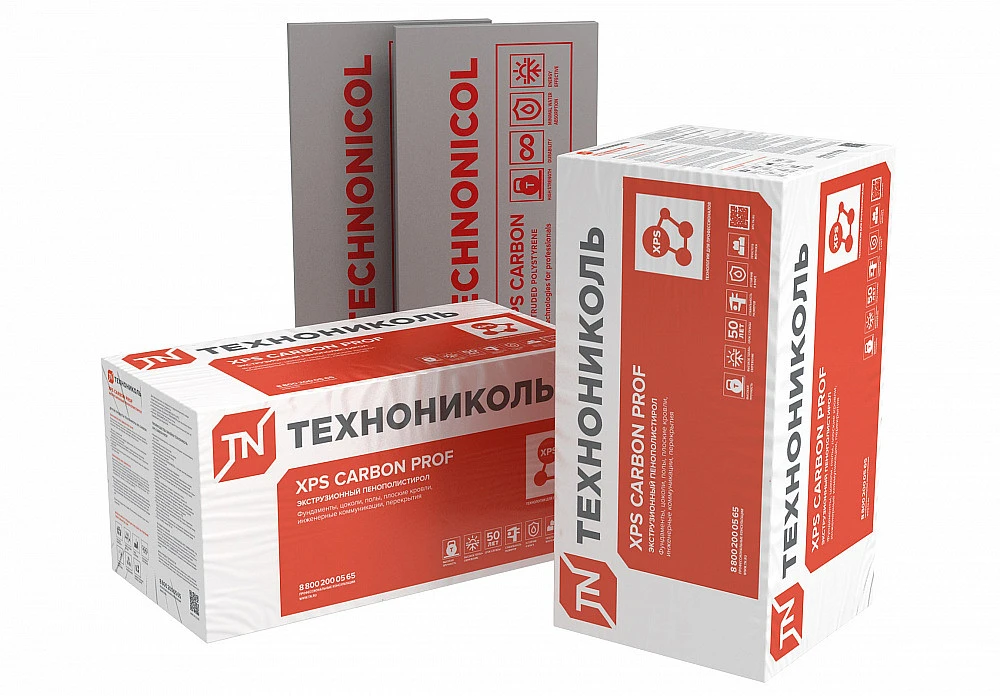 Экструзионный пенополистирол ТЕХНОНИКОЛЬ XPS CARBON PROF RF 1180х580х60-L (7 плит) купить в Хабаровске