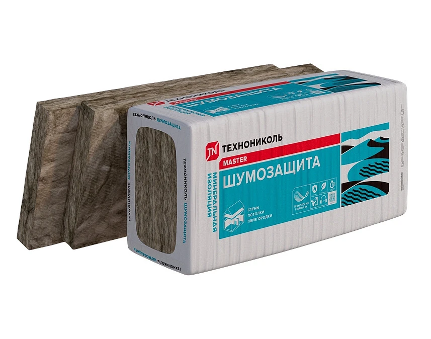 Звукоизоляция минеральная вата ТехноНиколь Шумозащита PN 36 1200*610*100 (5 плит, 0.366м3, 3.66м2) купить в Хабаровске