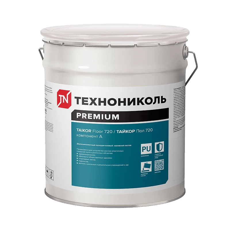 TAIKOR Floor 720. Двухкомпонентный полиуретановый наливной состав. RAL 7004. Компонент А (20.2 кг) купить в Хабаровске