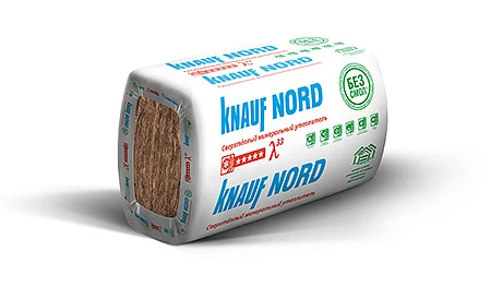 Утеплитель минеральная вата KNAUF NORD TS033 Aquastatik 50*600*1250 (0.45м3; 9м2) купить в Хабаровске